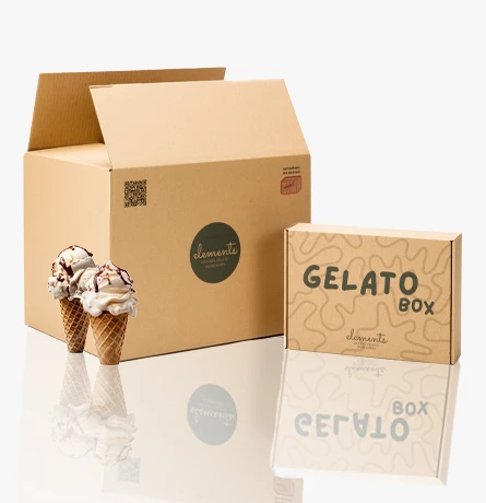 personalizowane kartony elements gelato box produkcja wyjątkowych lodów podkreślenie jakości w oczach klientów
